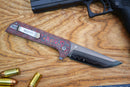 North Mountain Chop 2 2405-B-DLC 3.5in DLC SLD-Magic Steel Red & Black Carbon Fiber Handle