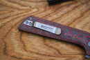 North Mountain Chop 2 2405-B-DLC 3.5in DLC SLD-Magic Steel Red & Black Carbon Fiber Handle