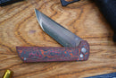 North Mountain Chop 2 2405-B-DLC 3.5in DLC SLD-Magic Steel Red & Black Carbon Fiber Handle