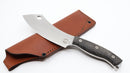 White River Camp Cleaver 5.5in S35VN Blade Natural Burlap Micarta Handle