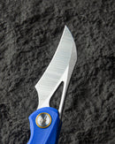 Bestech Knives BIHAI BG53D-1 Folding Knife 2.15in 14C28N Steel Blue G10 Handles