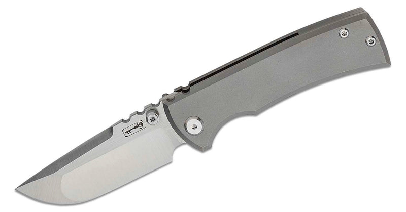 Chaves Ultramar Redencion Street Folding Knife Stonewashed Titanium Handles 3.25in M390 Blade