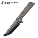 North Mountain Chop 2 2405-A-DLC 3.5in DLC SLD-Magic Steel Copper Inlaid Carbon Fiber Handle