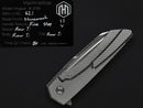 Machinewise Mojave 0739 – 3.45" Stonewash S90V Blade, Finestep Textured Raw Titanium Handles
