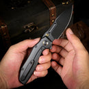 Remette RT-TwoFace Knife 3.03" M390 Spear Point Blade – DLC Titanium Handle DSTF-D
