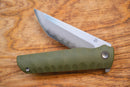 North Mountain Blade Kick Stop Chop Plus 4in Tanto SLD-Magic Blade Green G10 Handle