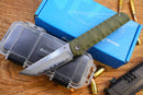 North Mountain Blade Kick Stop Chop Plus 4in Tanto SLD-Magic Blade Green G10 Handle