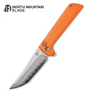 North Mountain Blade Chop 2 SLD-Magic San Mai Tanto Blade Orange G10 Handle