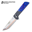 North Mountain Chop 2 2407-Ti-DM 3.5in Copper SLD-Magic Steel Titanium Damascus Handles