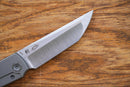 North Mountain Blade Kick Stop Chop Japanese Style M390 Tanto Blade Flat Titanium Handle