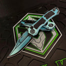 Heretic Knives Auto Wraith Bowie Cel Shade Turquoise H002-CS-TQ