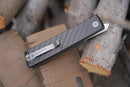 North Mountain Blade Kaiken Japanese Style Folding Knife 3.5in SLD-Magic Steel Carbon Fiber Handle