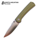 North Mountain Blade Ultra Quick-Open Design 3in SLD-Magic Japanese Blade Green G10 Handle