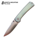 North Mountain Blade Ultra Quick-Open Design 3in SLD-Magic Japanese Blade Jade G10 Handle