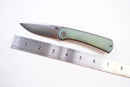 North Mountain Blade Ultra Quick-Open Design 3in SLD-Magic Japanese Blade Jade G10 Handle