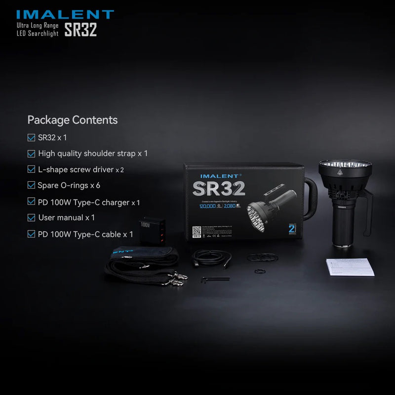 Imalent SR32 120,000 Lumen Rechargeable Longest Throw LED Flashlight