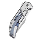 Kansept Orion 3.07in S35VN CNC Textured Milled Blade Blue and Satin Titanium Handle - K1089B1