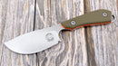 White River M1 Skinner Fixed Blade 3in S35VN Steel Green / Orange Textured G10 Handles