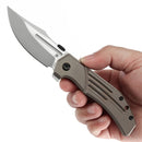 Kansept Orion 3.07in S35VN CNC Milled Blade Bronze Anodized Titanium Handle - K1089A2
