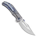 Kansept Orion 3.07in S35VN CNC Milled Blade Blue Anodized Titanium Handle - K1089A1