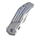 Kansept Orion 3.07in S35VN CNC Milled Blade Blue Anodized Titanium Handle - K1089A1