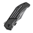 Kansept Orion 3.07in Damascus CNC Milled Blade Blackwash Titanium Handle - K1089A3