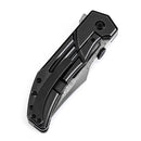 Kansept Orion 3.07in Damascus CNC Milled Blade Blackwash Titanium Handle - K1089A3