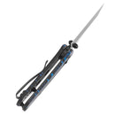 Kansept Little Main Street 2.26in 154CM Black Stonewashed Blade Blue/Black G-mascus - T2015V9