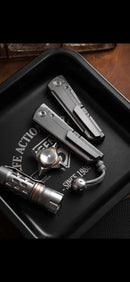 North Mountain Blade CHOP Classic 2505-D-Ti Edge Cut SLD Steel, Tanto, Front Flipper, Titanium Clip & Frame Lock