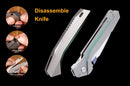 REMETTE RT-WK1 Disassembly Knife 3.46in M390 Blade Gray Titanium Handle WK1-D