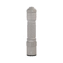 T37 tactical flashlight with textured grip and strike bezel