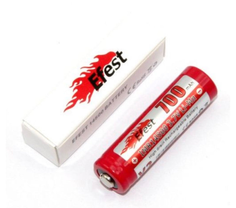 Efest IMR 14500 650mAh 3.7V Rechargeable Button Top Battery