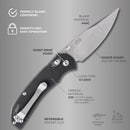 Ganzo Firebird F753M1-BK black G10 handle scales