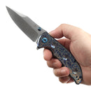 Kansept REI 3.14in 20CV Satin Blade Lighting Strike Titanium Handle - K1061A4