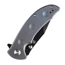Kansept Rei 3.14in 20CV Black Stonewashed Blade Blue Anodized Titanium Handle - K1061A3