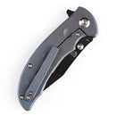 Kansept Rei 3.14in 20CV Black Stonewashed Blade Blue Anodized Titanium Handle - K1061A3