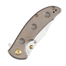 Kansept Rei 3.14in 20CV Stonewashed Blade Orange Peel Bronze Anodized Titanium Handle - K1061A2
