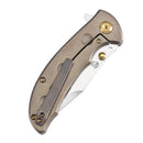 Kansept Rei 3.14in 20CV Stonewashed Blade Orange Peel Bronze Anodized Titanium Handle - K1061A2