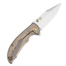 Kansept Rei 3.14in 20CV Stonewashed Blade Orange Peel Bronze Anodized Titanium Handle - K1061A2