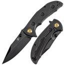 Kansept Rei 3.14in 20CV Black Stonewashed Blade Black Stonewashed Titanium Handle - K1061A1