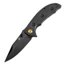 Kansept Rei 3.14in 20CV Black Stonewashed Blade Black Stonewashed Titanium Handle - K1061A1