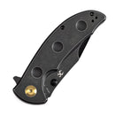 Kansept Rei 3.14in 20CV Black Stonewashed Blade Black Stonewashed Titanium Handle - K1061A1