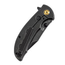 Kansept Rei 3.14in 20CV Black Stonewashed Blade Black Stonewashed Titanium Handle - K1061A1