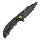 Kansept Rei 3.14in 20CV Black Stonewashed Blade Black Stonewashed Titanium Handle - K1061A1