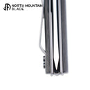North Mountain Blade CHOP 4 2412-CF – SLD San Mai Japanese-Style Tanto, 3K Carbon Fiber, Front Flipper