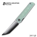 North Mountain Blade Kick Stop Chop Plus – 4" Tanto SLD-Magic Blade | Jade G10 Handle