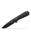 Benchmade 430BK-02 Redoubt AXIS‑Lock Folding Knife – 3.55″ CPM‑D2 Drop Point, Textured Grivory Handle, Black Finish