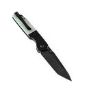 Kansept Warrior T1005T4 – Black TiCN/Stonewashed Tanto D2 Blade, Jade G10 Handle, Kim Ning Design