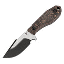 Kansept Tiny Dancer K014A3 – 3.17" CPM S35VN CNC-Milled Blade, Copper Carbon Fiber Handle, Fixed Blade by JB Stout