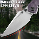 Kansept Fenrir 3.48" CPM S35VN Blackwash Titanium + Purple Micarta K1034Z1